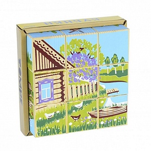 Набор из 9-и кубиков - Русская деревня (Томик, 1-44 ТОМИК) 